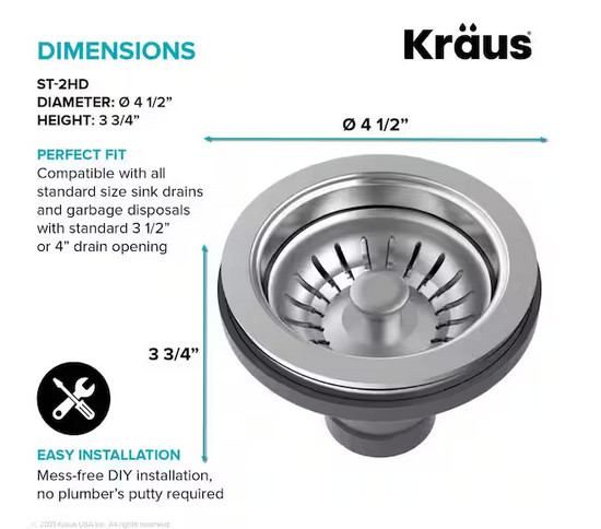 KRAUS - Stainless Steel Strainer #ST-2