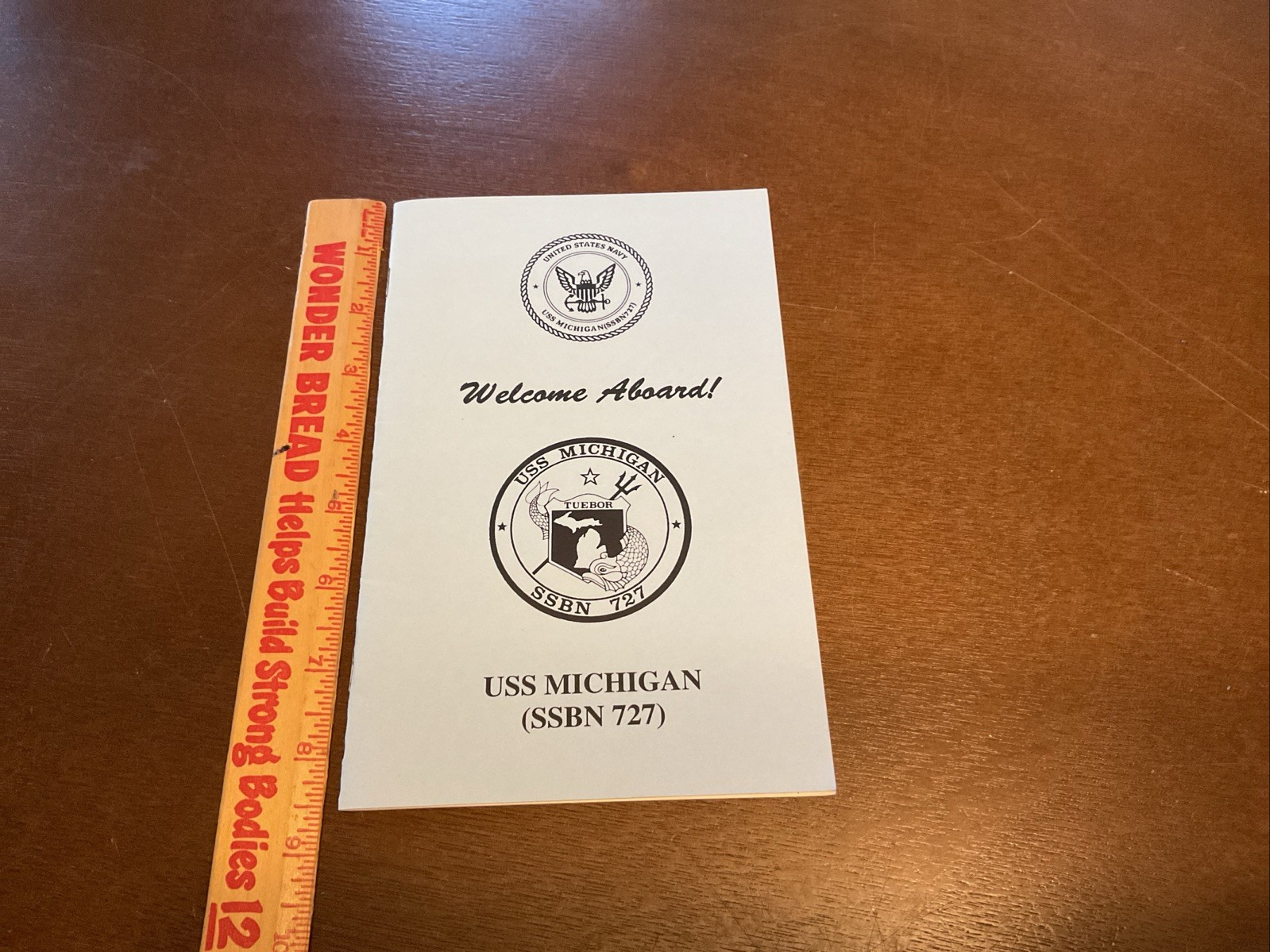 Welcome Aboard USS MICHIGAN SSBN 727 Handout Pamphlet Vintage