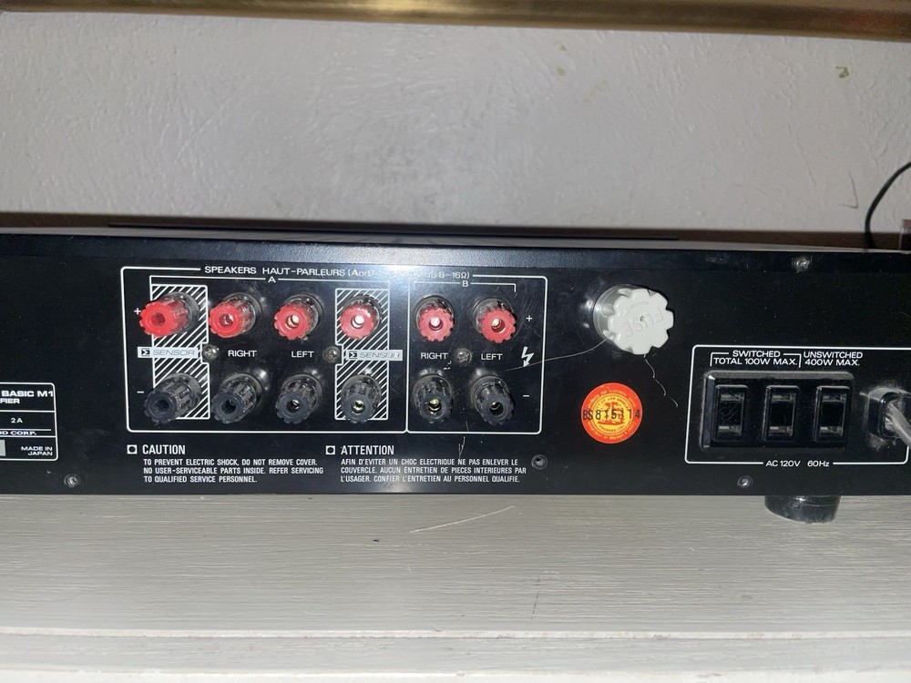 KENWOOD Stereo Power Amplifier Model Basic M1