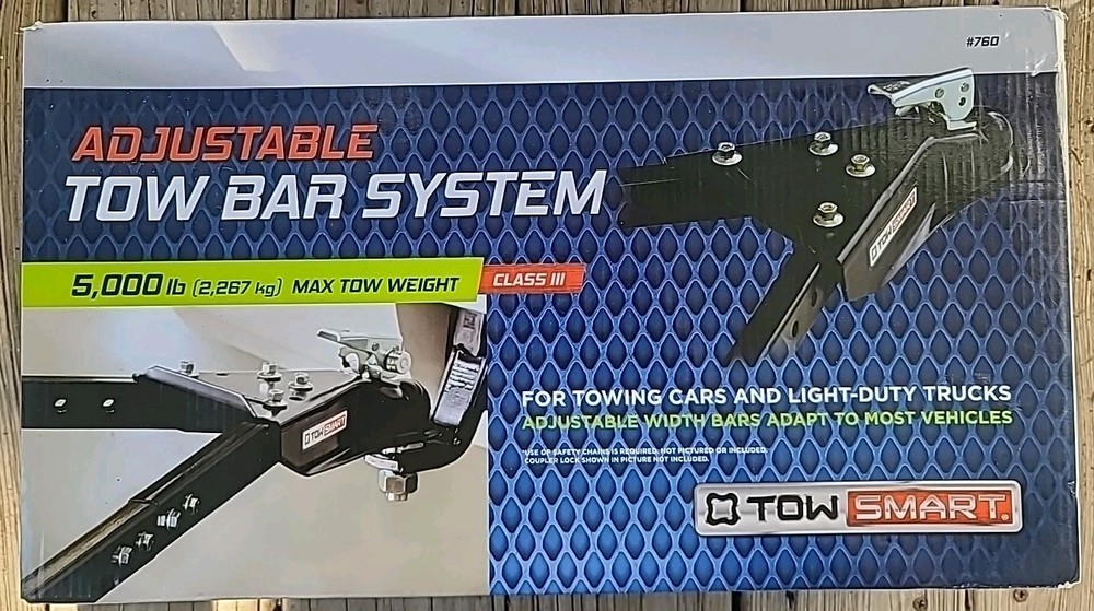 Tow Smart Adjustable Tow Bar System, 5000lb Max Weight, Class III