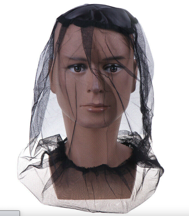 2 Pack -- 17.72" x 17.72" Mosquito Head Nets - Olive Green