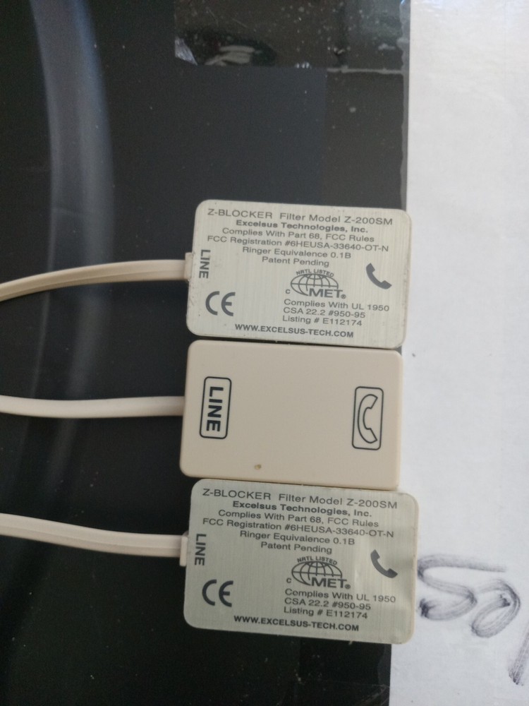 3 X Excelsus Technologies Z-Blocker DSL Filter Model Z-200SM
