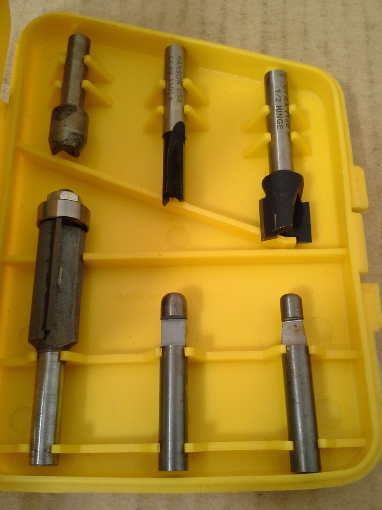 Hanson S6-C Router Bit Set 3pc-Hanson 3PC-Unbranded, VGC