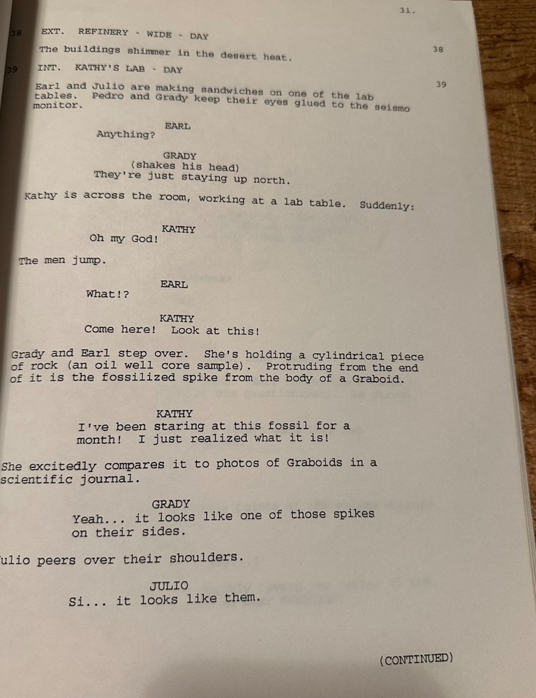 Tremors II: Aftershocks SCREENPLAY SCRIPT MICHAEL GROSS FRED WARD