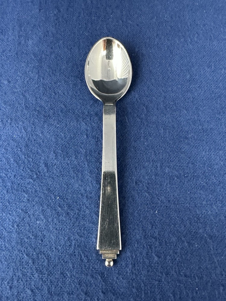 GEORG JENSEN PYRAMID STERLING COFFEE SPOON NO MONO