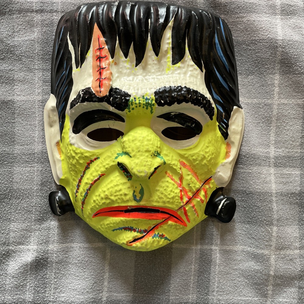 Ben Cooper Frankenstein plastic mask vintage Halloween
