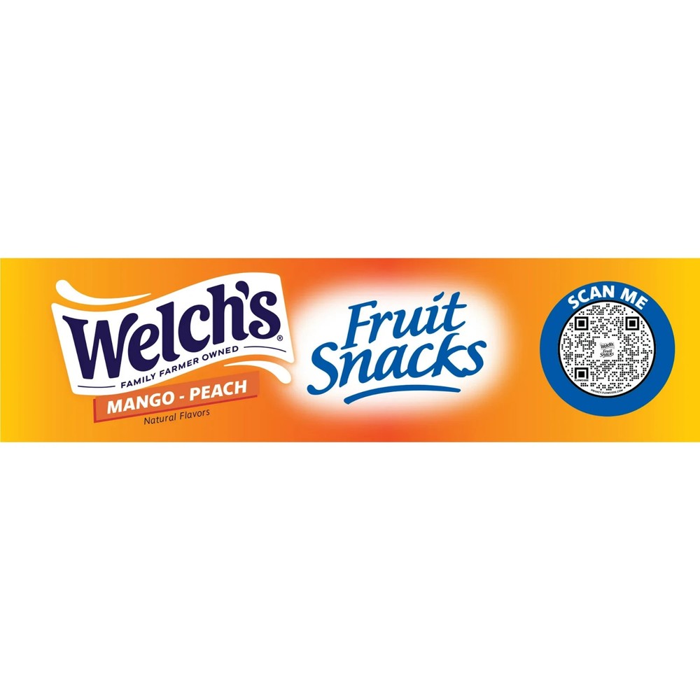 Welch's Fruit Snacks Mango-Peach Soft Fruit Snacks for Stocking Stuffers, .8 oz,