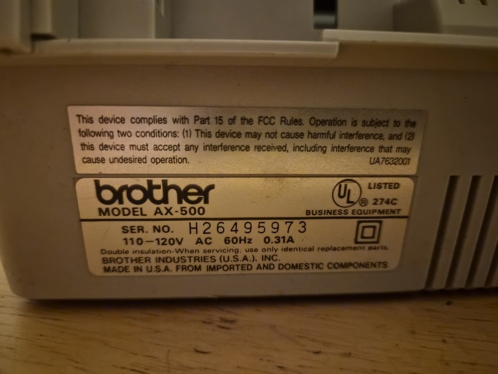 Brother AX-500 Portable Electric Typewriter for Word Processing