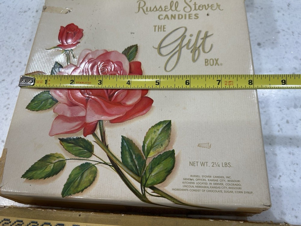Two Vintage Whitman`sampler And One Russell Stover Candy Box EMPTY Boxes