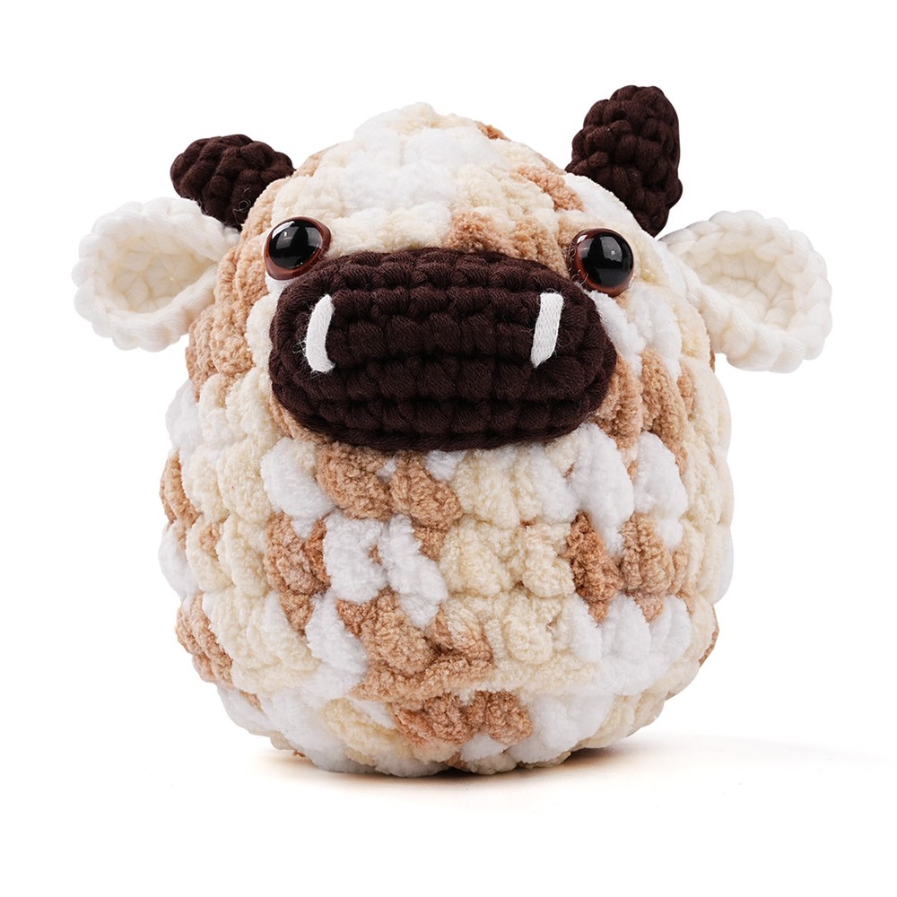 Beginner MooMoo Crochet Kit Complete Cow Amigurumi Starter Set w Video Tutorials