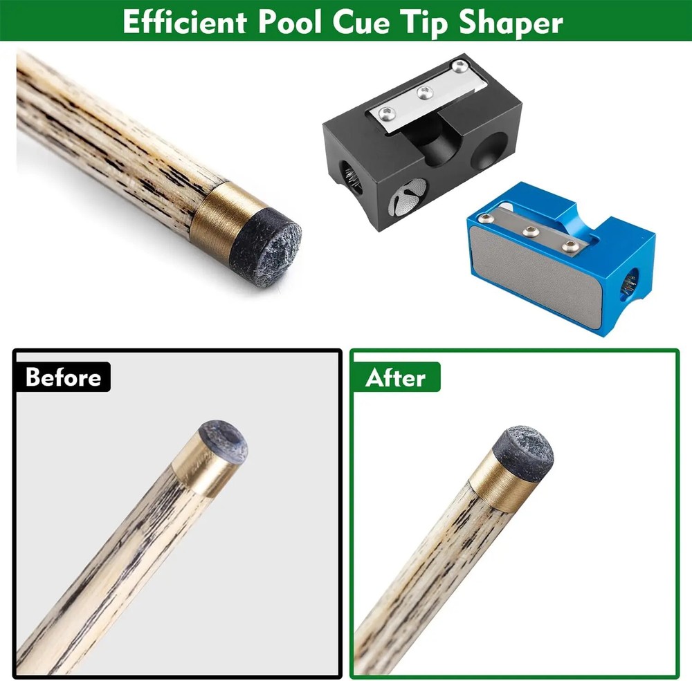 8 Way Cue Tip Repair Tool with Replacement Blade GOLD