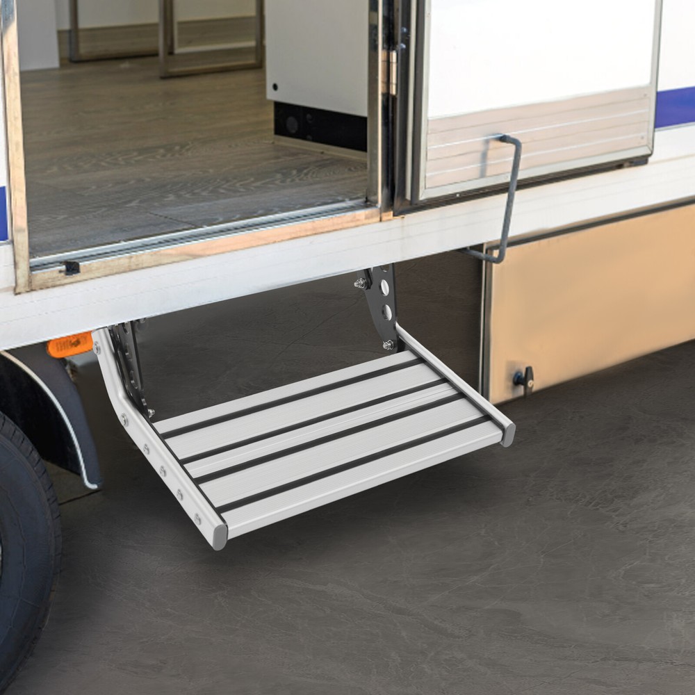 Aluminum 1 Step Pull Out Retractable RV Camper Platform Steps Stair Anti-Slip