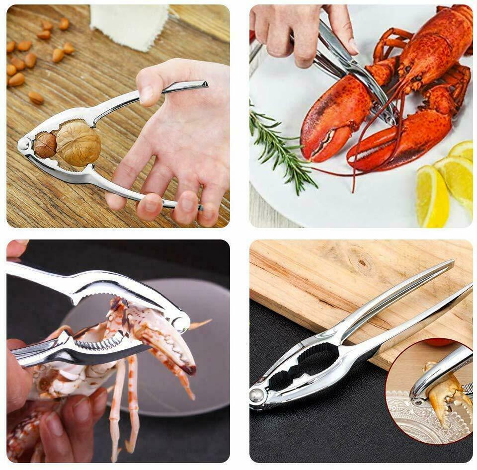 Stainless plier nut cracker shell walnut Crab seafood lobster nut cracker Tool