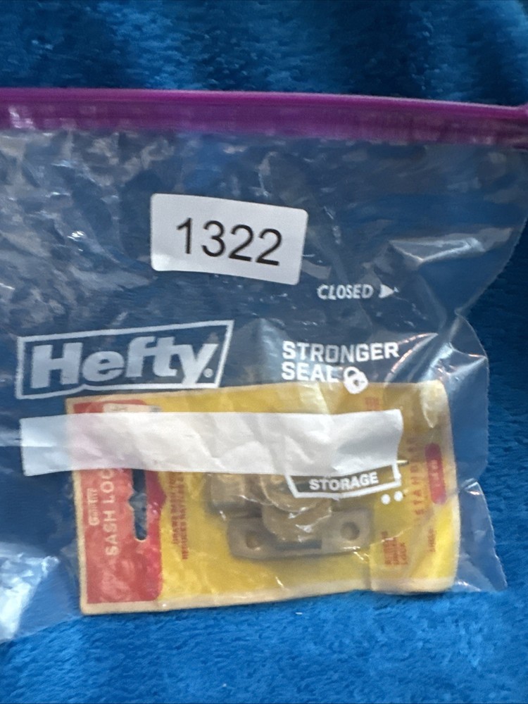 SASH LOCK Spring Action Brass Plated New NOS Window Hardware GripTite 1322