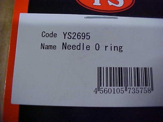 YS ENGINES YS2695 = NEEDLE O-RING: YS ENGINES