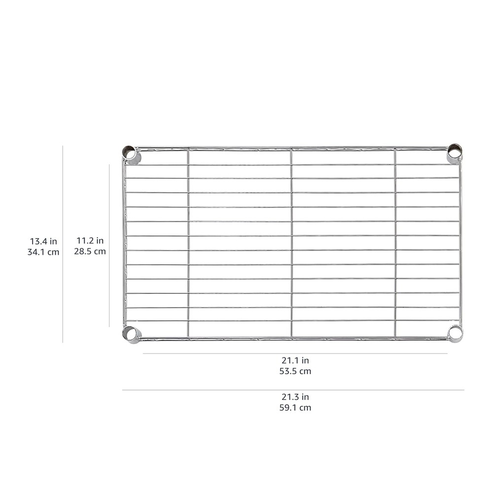 Amazon Basics 4-Shelf Adjustable Storage Shelving Unit for Garage, Steel Wire Ra