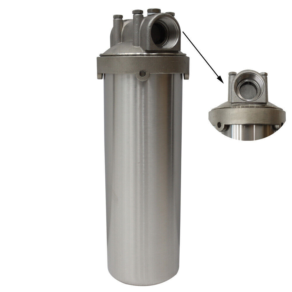 Corrosion-resistant Stainless Water Filter Housing for 10"L cartridges 1"NPT