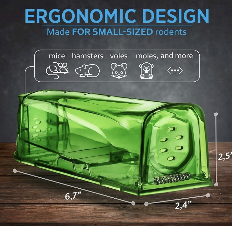 2 Pack Reusable Mouse Traps Catch and Release No Kill Live Mouse