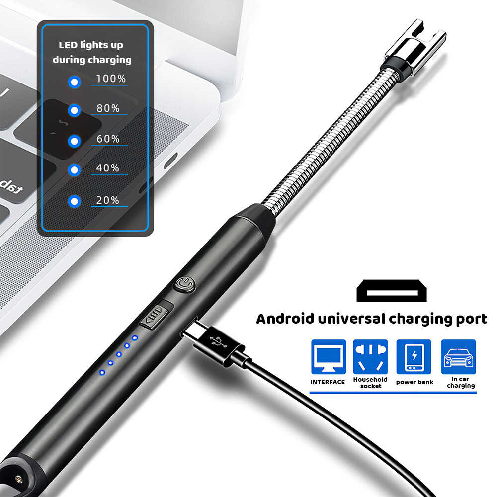 Electric Lighter Arc USB Rechargeable Candle BBQ Electronic Windproof Kitchen US