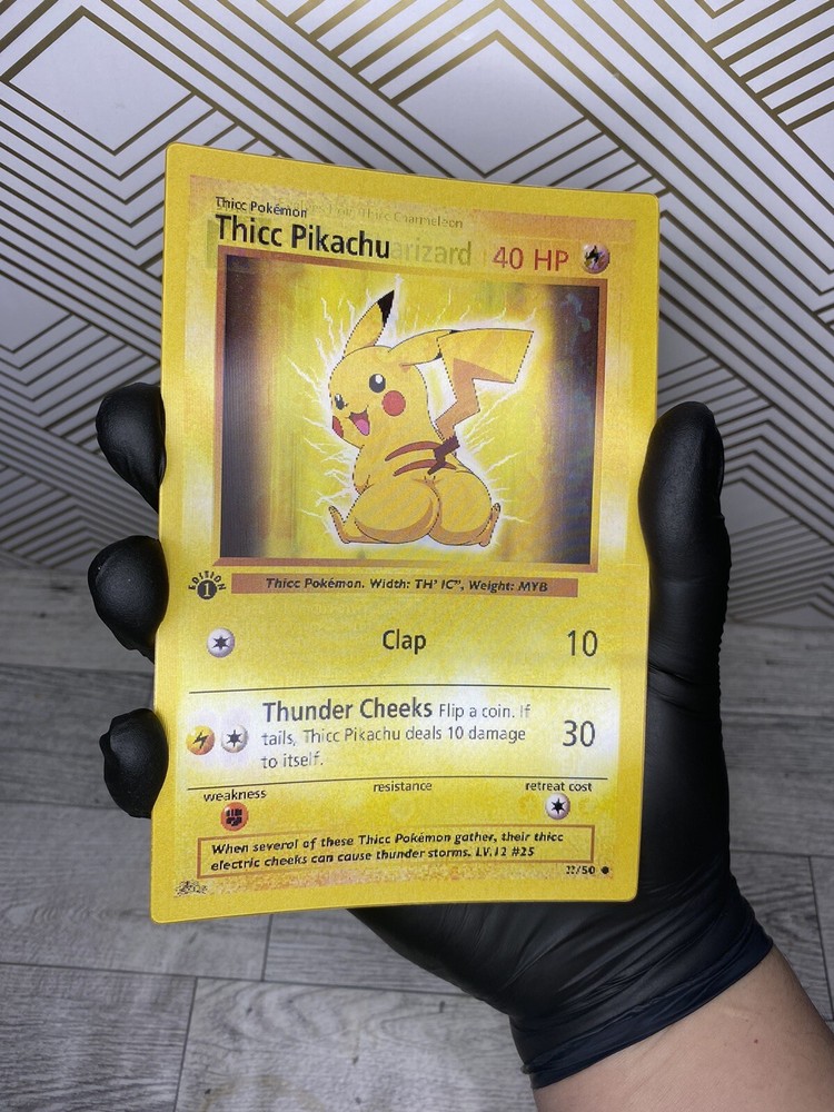 Pokemon Thicc Pikachu & Thick Charizard  3D Lenticular Motion Sticker Car Decal
