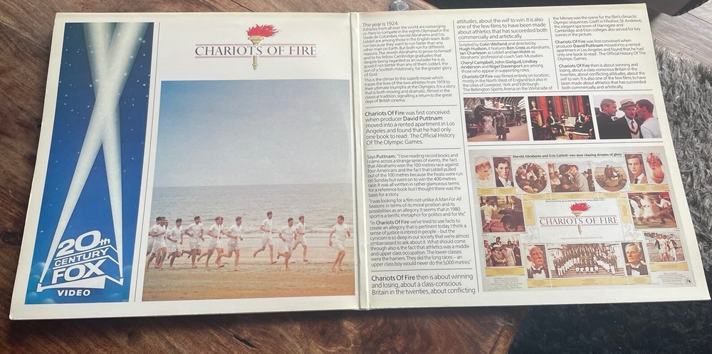 CHARIOTS OF FIRE EX+/EX+ LASERDISC (TWO DISCS)