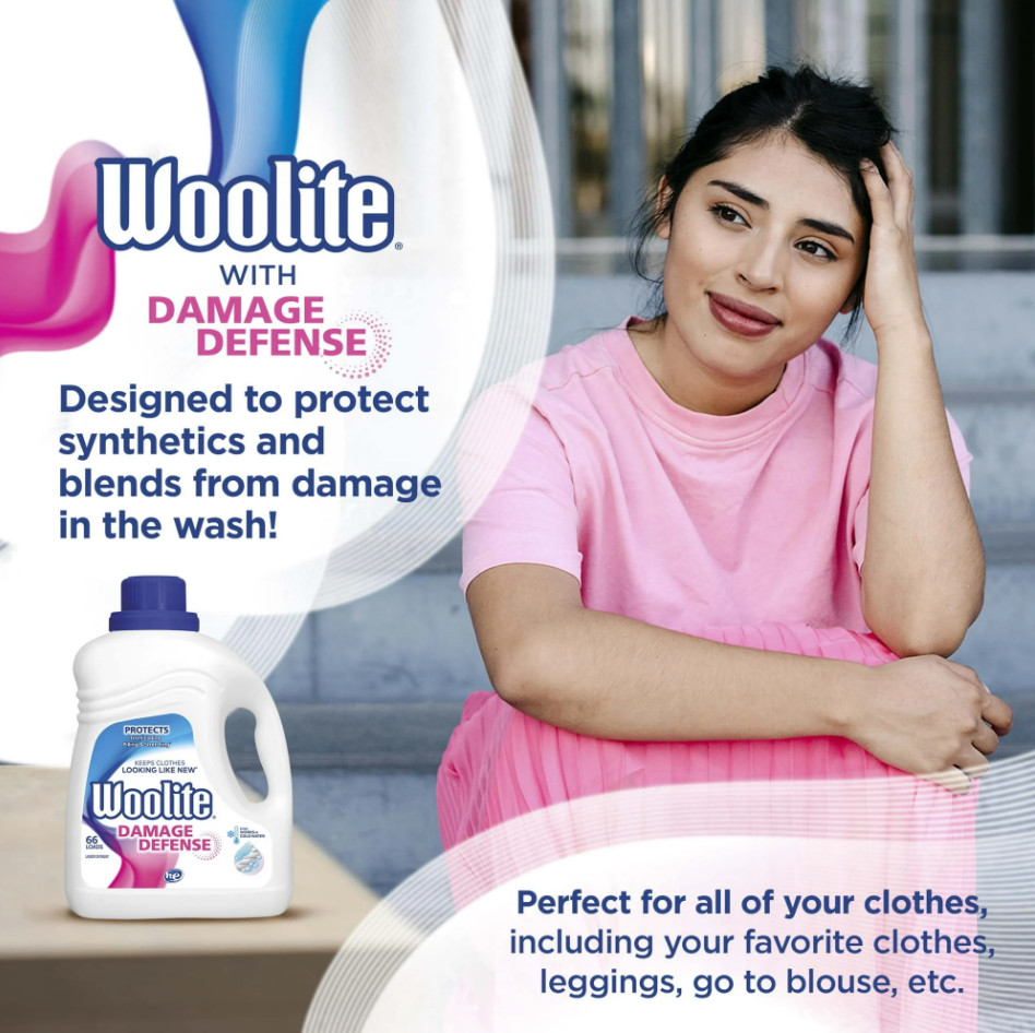 Woolite Damage Defense Liquid Laundry Detergent, 100 fl oz, 66 Loads