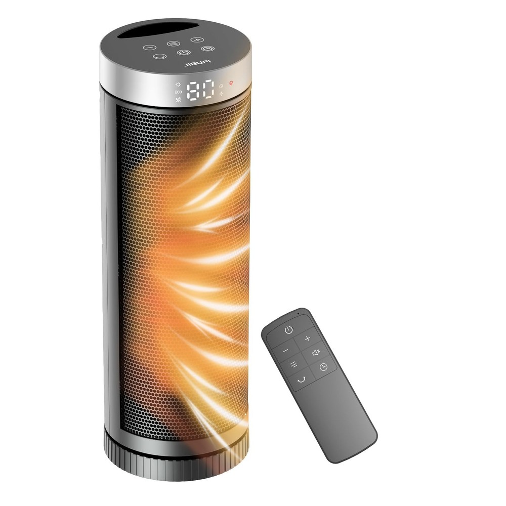 Ceramic Space Heater, Portable Indoor Heater with Remote Control, Three Heati...