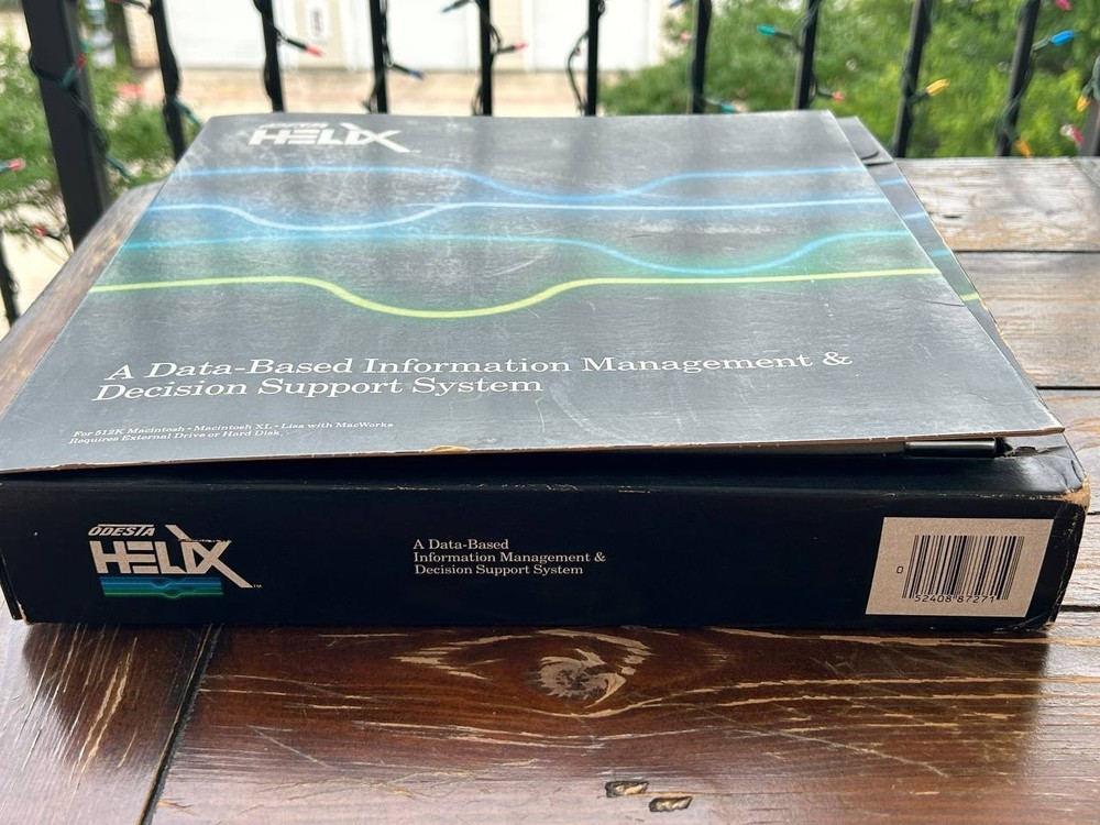 Odesta HELIX software for Apple Macintosh 1984 year. Vintage software