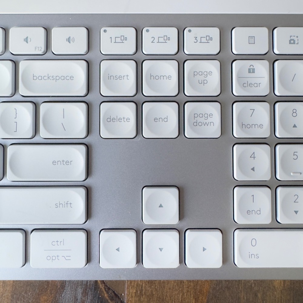 Logitech MX Keys S Keyboard ~ Replacement Key & Switch Part ~ Pale Gray White