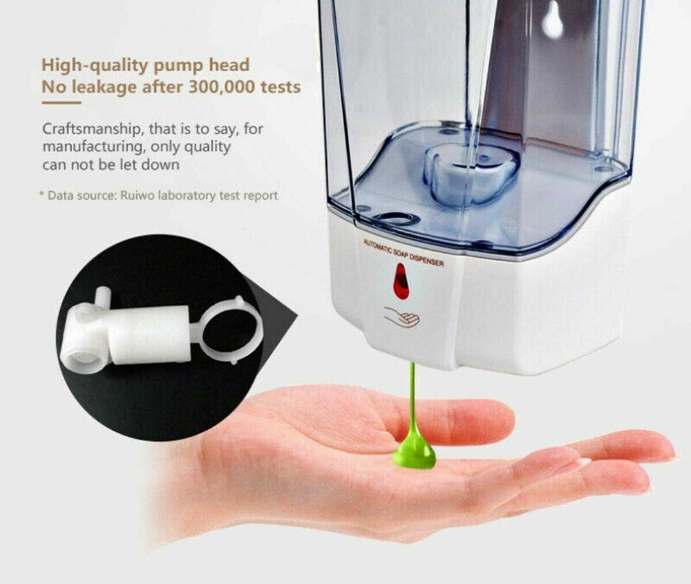 Automatic Liquid Soap/Alcohol Sanitizer Dispenser 700ML Hands-Free Sensor Wall