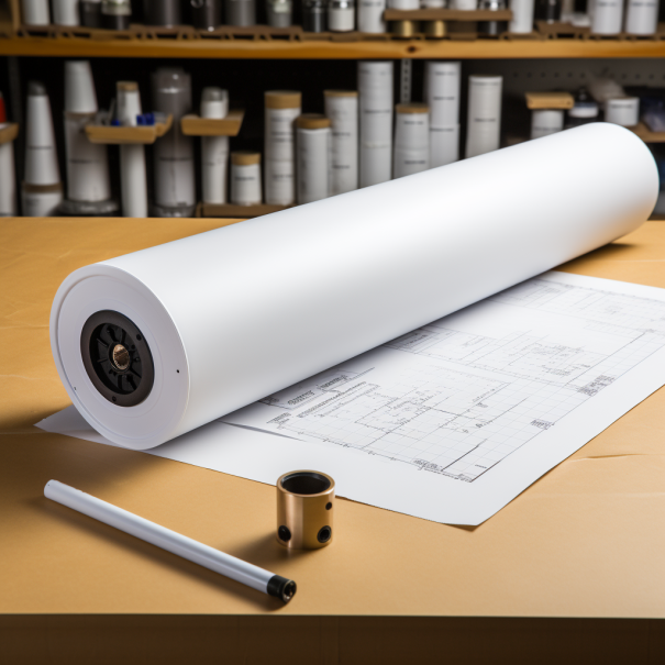 36” x 150'- 4 ROLLS - 24 lbs GIS PLOTTER PAPER CAD WIDE FORMAT BOND PAPER ROLLS