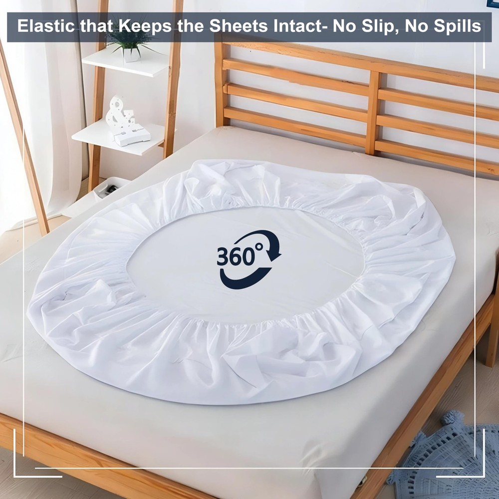 Queen 100% Waterproof Mattress Protector, Machine Washable Premium Terry Cott...