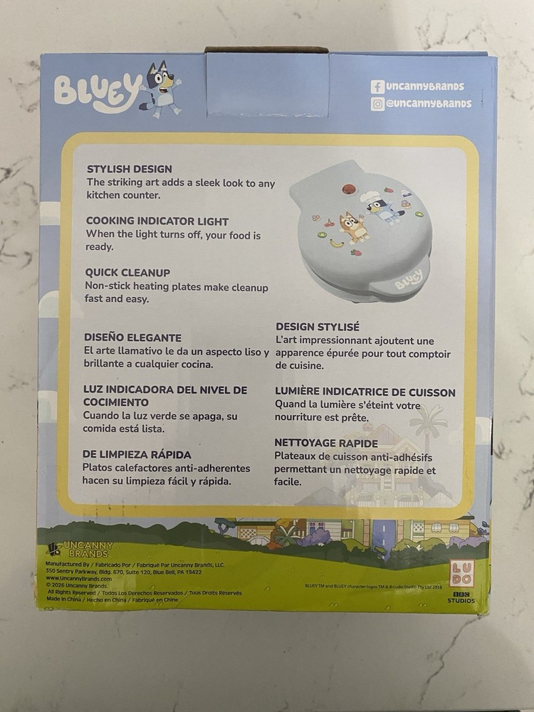 Bluey Mini Waffle Maker new