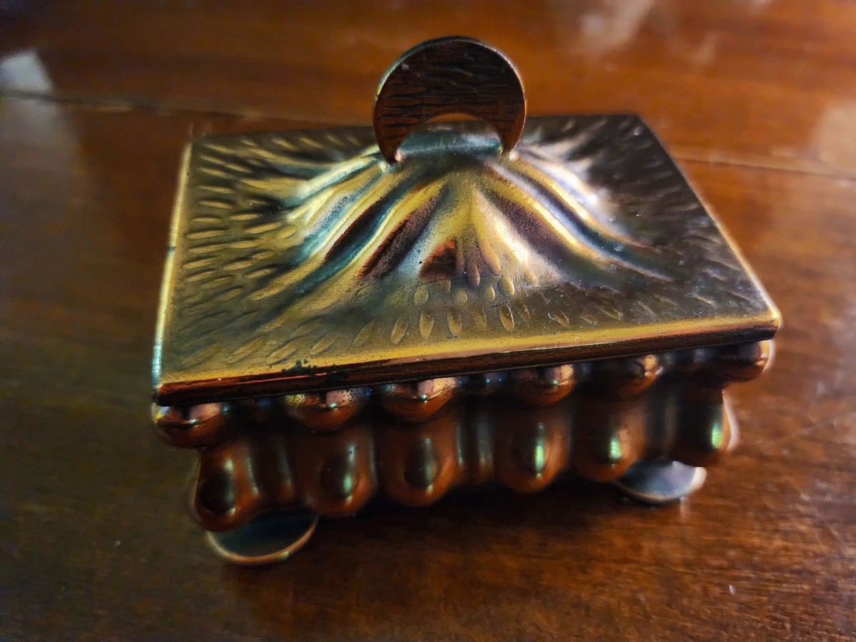 Antique Swift & Fisher Sterling Silver White Enamel Rosary & Vtg Art Nouveau Box