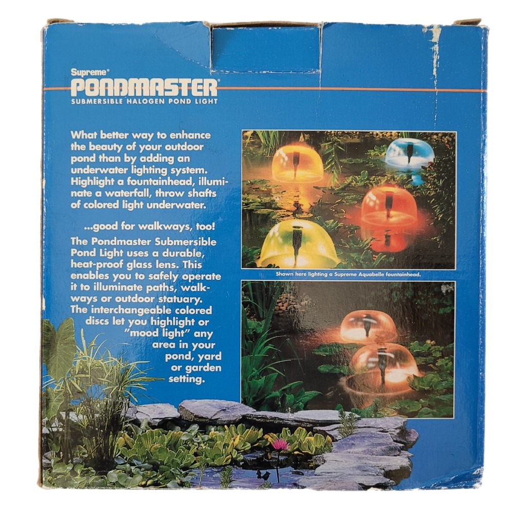 Pondmaster 02155 Submersible Halogen Pond Light Multi Color Open Box