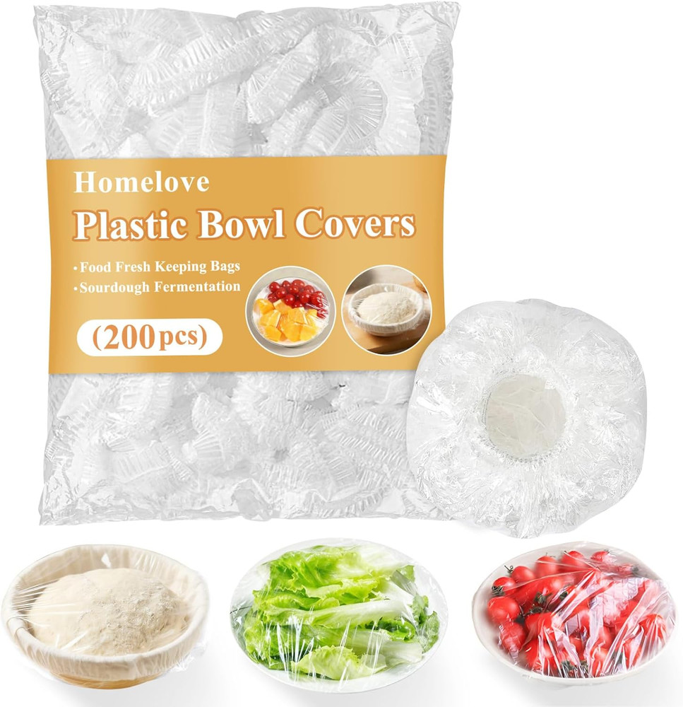 Fundas plasticas comida 200 piezas reutilizables elasticas cocina almacenamiento