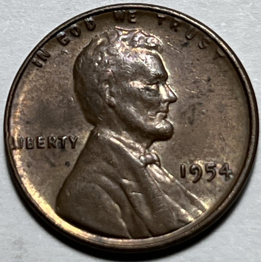 1954 Lincoln Wheat Penny Error L On Rim Error
