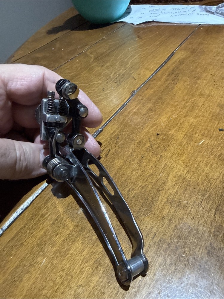 Vintage Campagnolo Super Record Front Derailleur 3 Hole Braze-On Bottom Pull