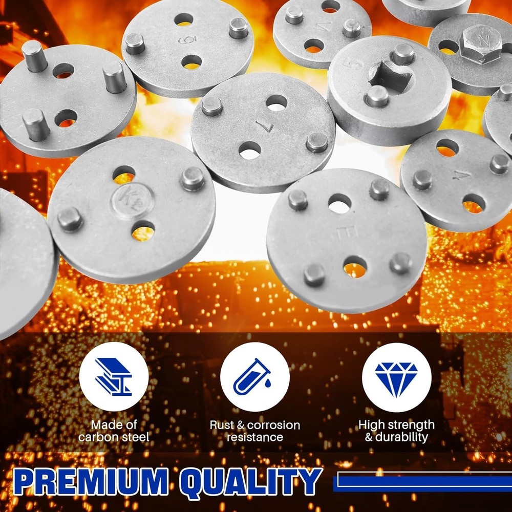 24pcs Heavy Duty Disc Brake Caliper Tool Set Disc Brake Caliper Compressor Wi...