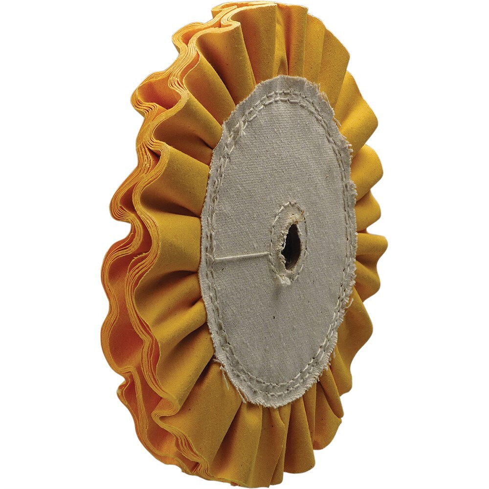 8" Dia Yellow Ventilated Buffing Wheel, fits 3/4" arbor #8455-45