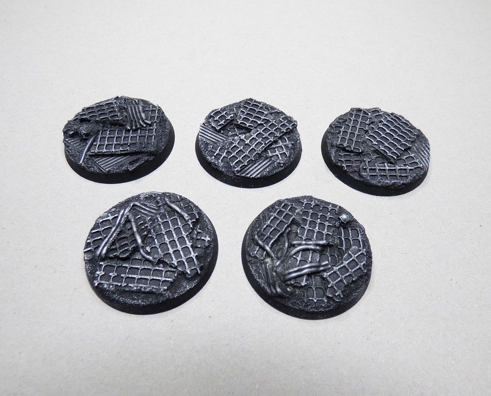 40mm ROUND RESIN BASES - RUSTY GRATES - WARHAMMER 40K