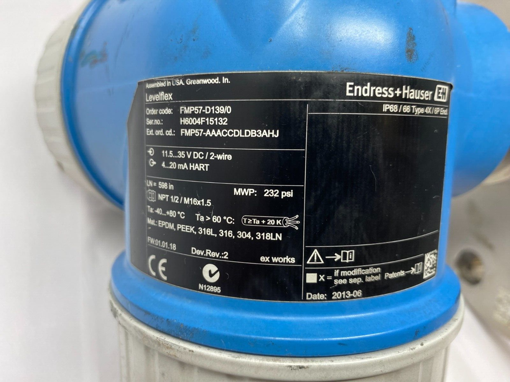 Endress+Hauser FMP57-D139/0 Levelflex Guided Wave Radar Level Transmitter