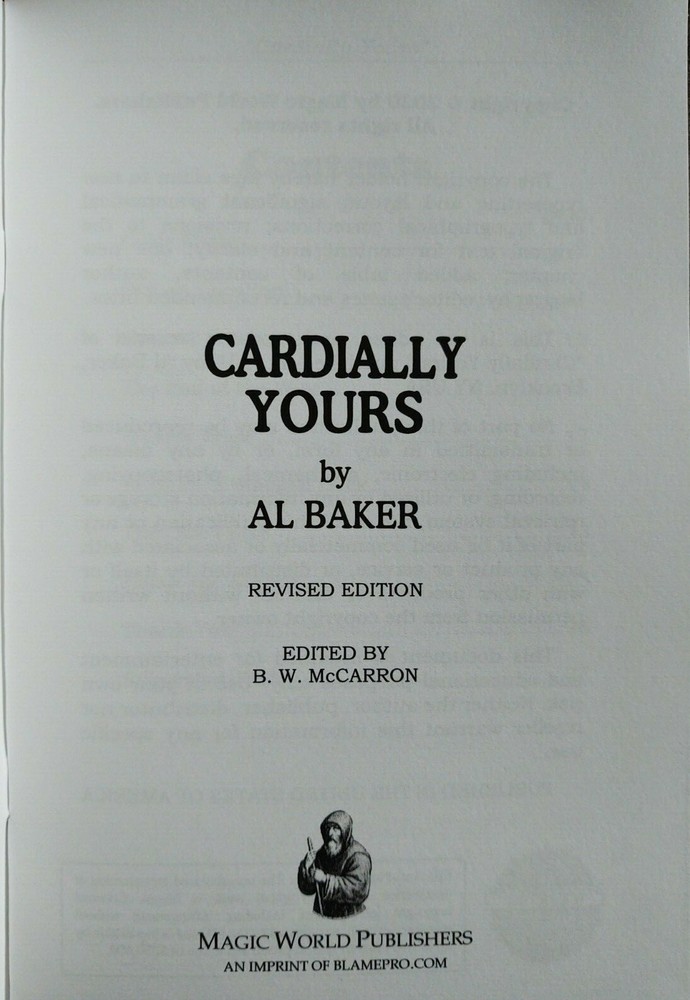Cardially Yours by Al Baker
