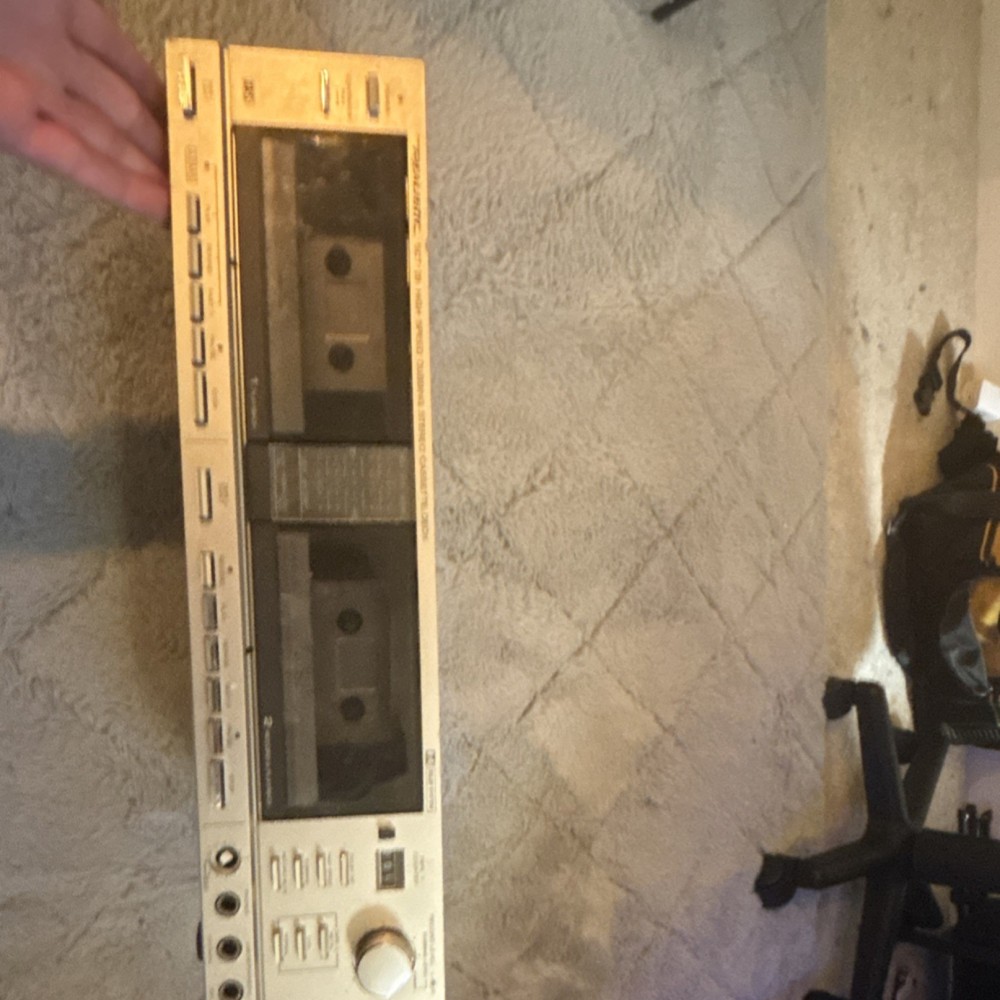 Technics RS-TR373 Dual Cassette Deck Auto Reverse Silver Player & Recorder