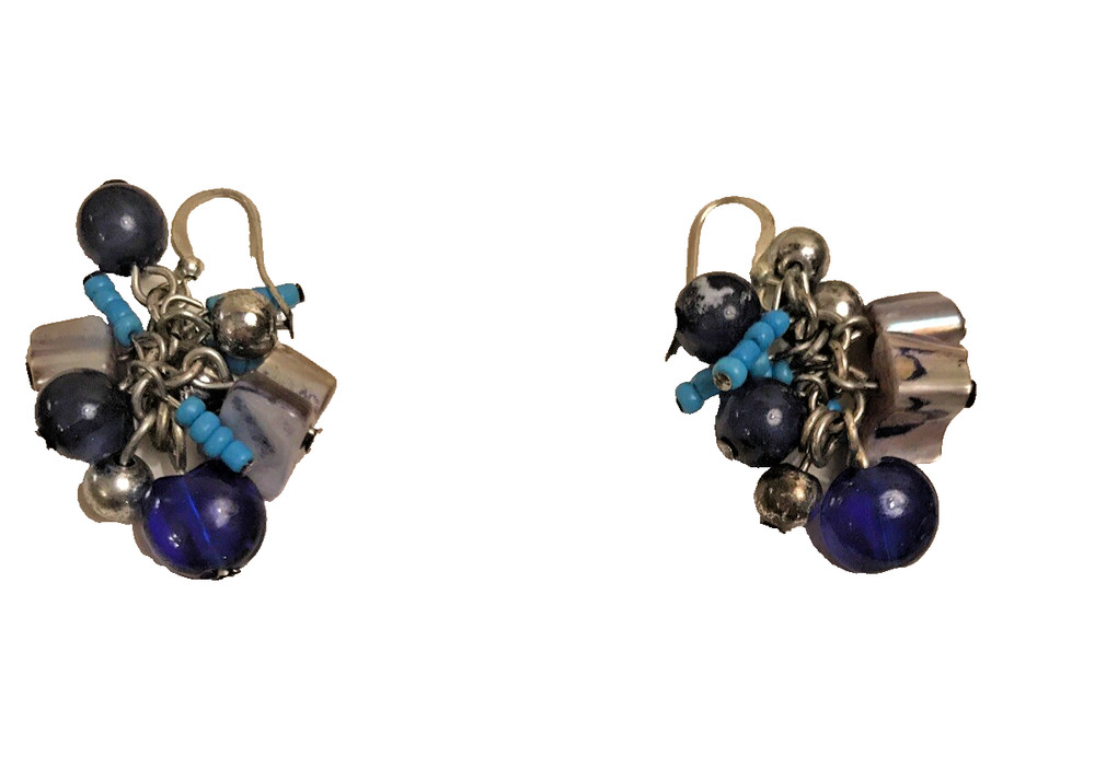 bluebead necklace and earring set