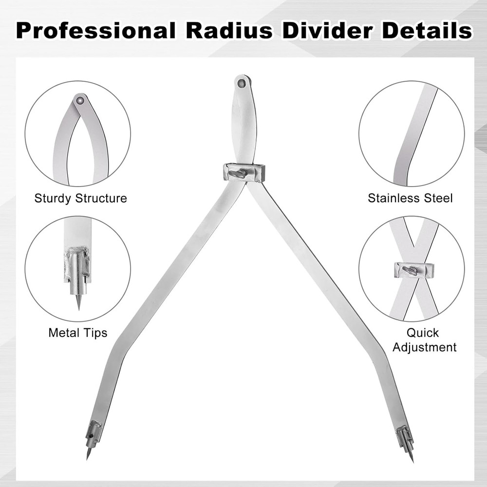 Radius Divider Tool - 24 Inch Insulation Tools Metalworking Drawing Woodworking