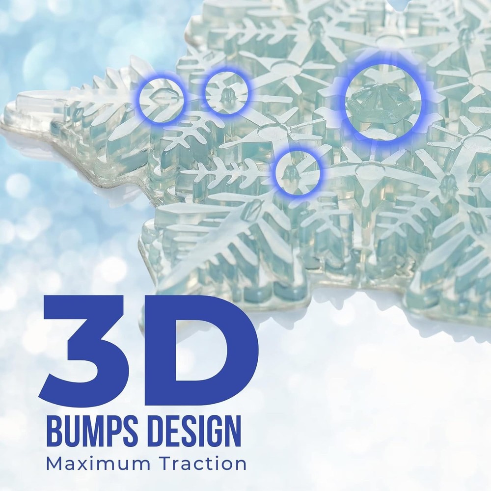 Snowboard Stomp Pad PVC Snowflake 3D Traction Grip Easy Install