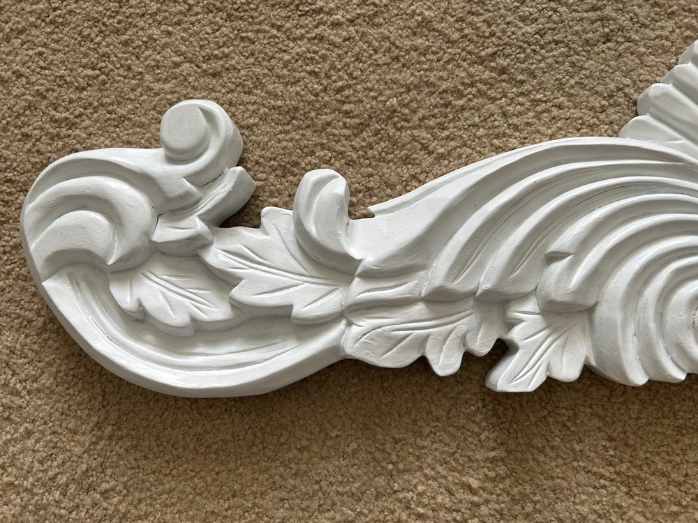 Decorative Valence Center Accent with Leaf & Shell Scrolls Wall Window Door Lg.
