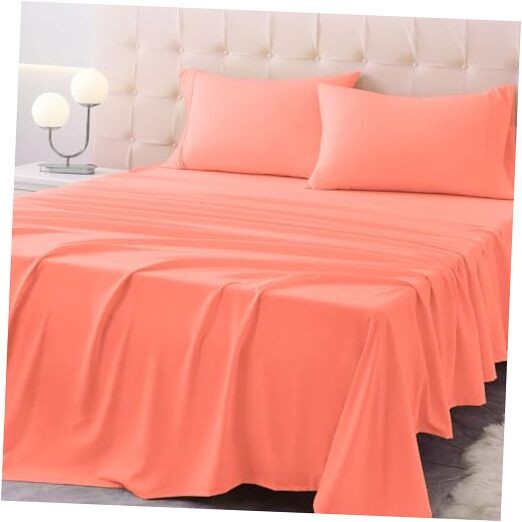 Size Bed Sheet Set - 4 Piece Soft Microfiber Sheets with Queen Desert Flower