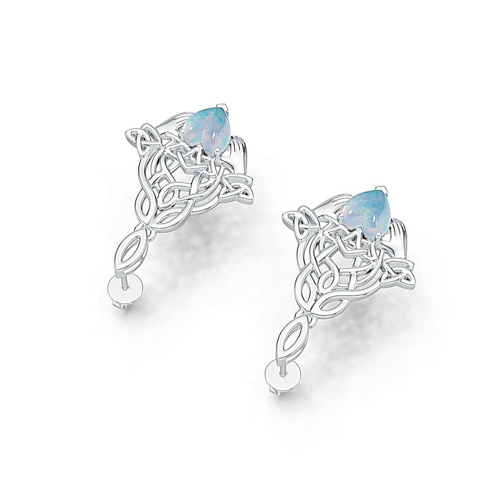Sterling Silver Semi Mount Earrings Setting Heart HT 7X7mm